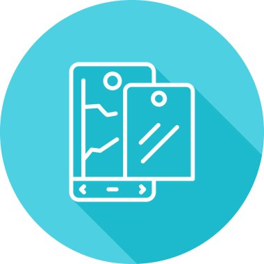 Akıllı telefon simgesinin vektör illüstrasyonu 