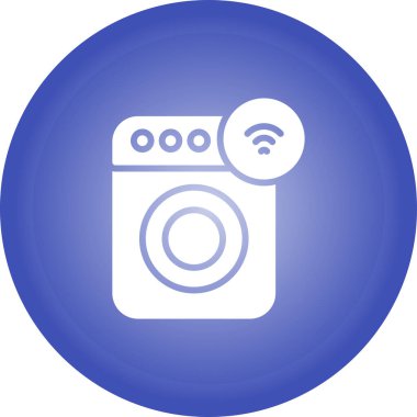 Çamaşır makinesi. Web simgesi basit illüstrasyon