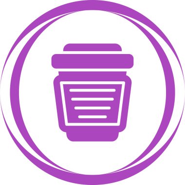 kahve fincanı simgesi web basit illüstrasyon