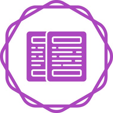 belge web simgesi, vektör illüstrasyonu