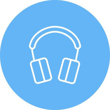 kulaklıklar web simgesi, vektör illüstrasyonu