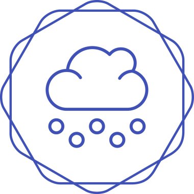 Doğrusal biçimde kalbi olan bir bulutun vektör simgesi