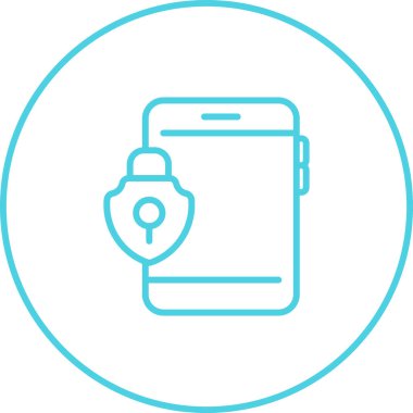 Bir kalkan simgesinin vektör illüstrasyonu