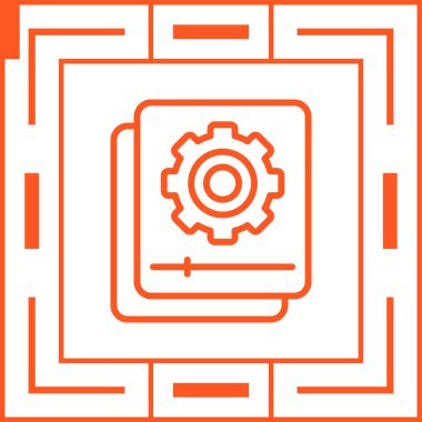 Belge Otomasyon simgesi, vektör illüstrasyonu  