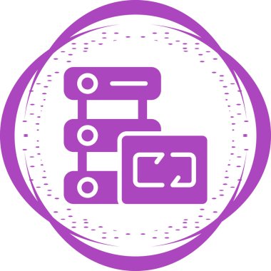 Beyaz Arkaplanda Web Sitesi Yedekleme Simgesi İzole Edildi 