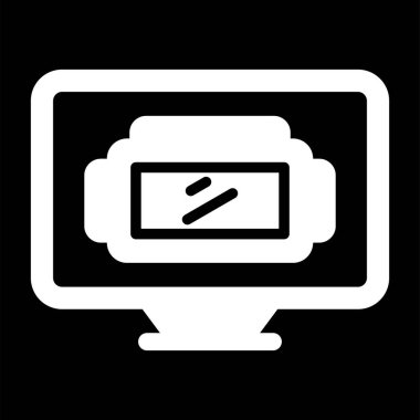 dizüstü bilgisayar simgesi, basit vektör tasarımı 