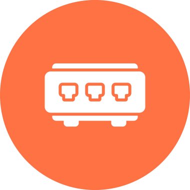 RF Yönlendirici Endüstriyel Ağ Anahtarı İletişim Vektörü Simgesi Tasarımı