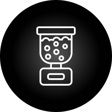 Akıllı evcil hayvan besleyicisi. Web simgesi basit illüstrasyon