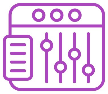 Tarayıcı web simgesi, basit illüstrasyon