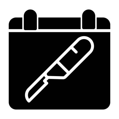 Takvim ve zamanlama simgesi satır biçimi