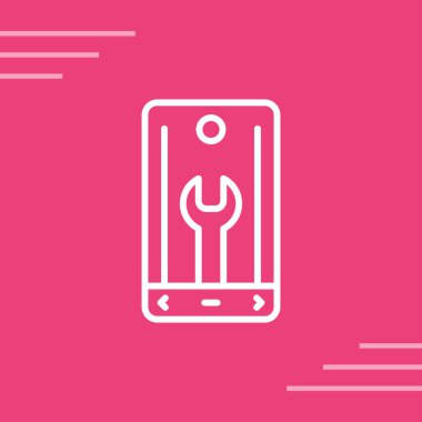 Akıllı telefon simgesinin vektör illüstrasyonu 