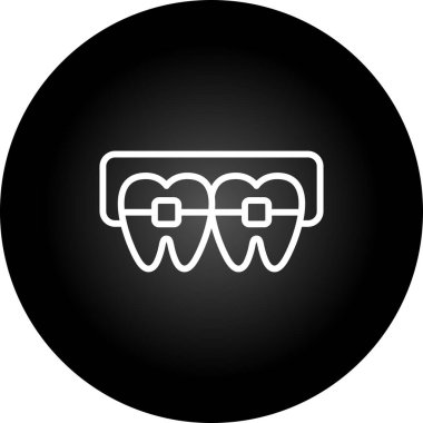 diş teli vektör çizgisi simgesini destekler