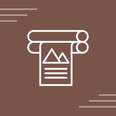 Büyük Biçim Yazıcı vektör simgesi basit illüstrasyon