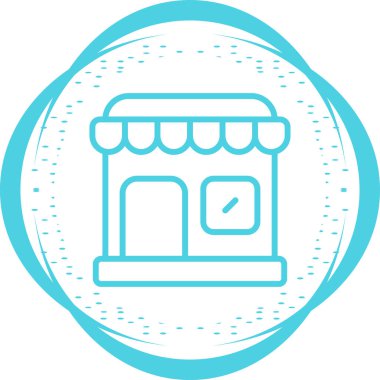 mağaza web simgesi, basit vektör illüstrasyonu