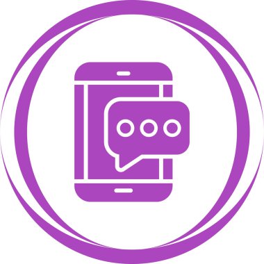 SMS iletisi simgesi, vektör çizim