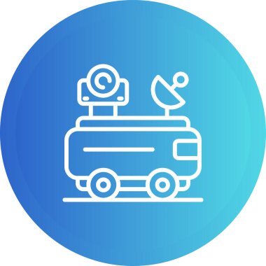 moon rover. Web simgesi basit illüstrasyon