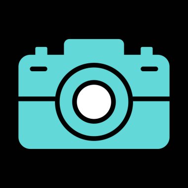 fotoğraf makinesi simgesi, vektör illüstrasyonu 