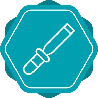 Keski simgesi, vektör illüstrasyonu basit tasarım