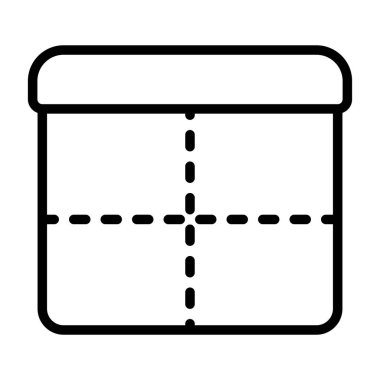 Beyaz Arkaplanda Web Sayfası Kenarlıkları Simgesi İzole Edildi 