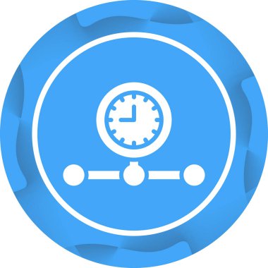 Zaman Çizgisi Web simgesi vektör çizimi