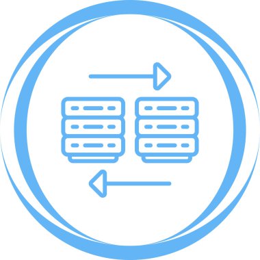 Bulut Göç web simgesi, vektör illüstrasyonu