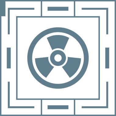 Radyasyon. Web simgesi basit illüstrasyon 