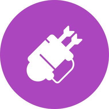 Oklarla dolu bir ok kılıfının basit simgesi, vektör illüstrasyonu