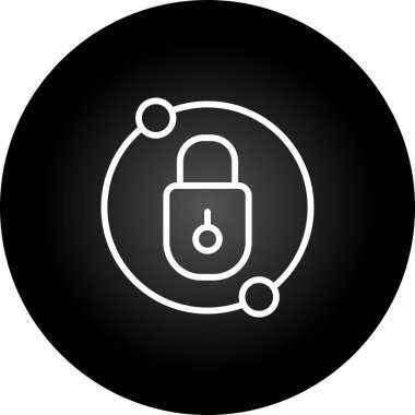 Web sitesi güvenlik kilidi ikon vektör çizimi 