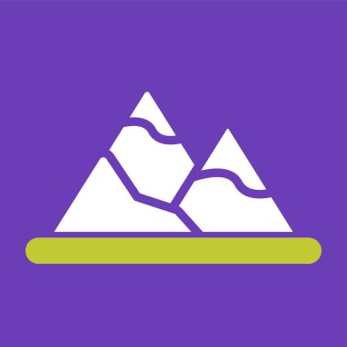 dağlar web simgesi, vektör çizim 