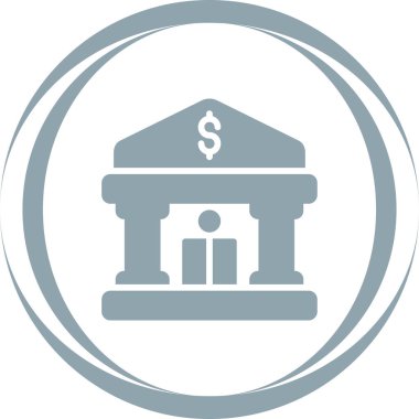 Banka. Web simgesi basit illüstrasyon 