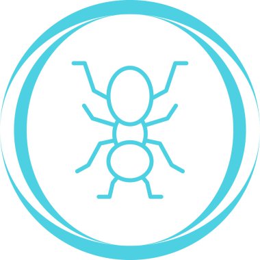 Karınca ağ simgesi, basit vektör illüstrasyonu 