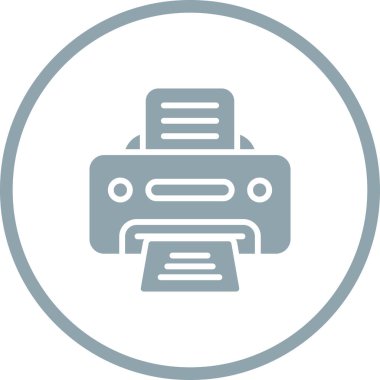 yazıcı vektör simgesi basit illüstrasyon