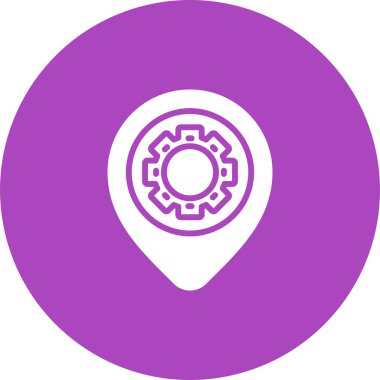 konum pin simgesi, vektör illüstrasyonu  