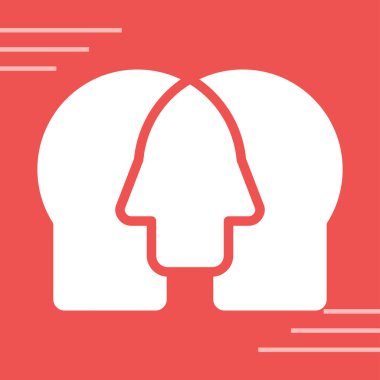 Empati Simgesi, İzole Vektör İllüstrasyonu  