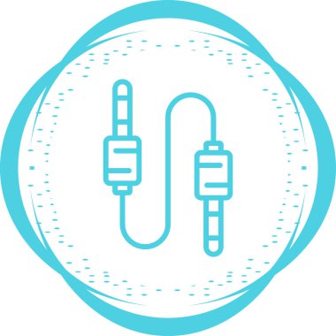 ses kablosu simgesi web illüstrasyonu