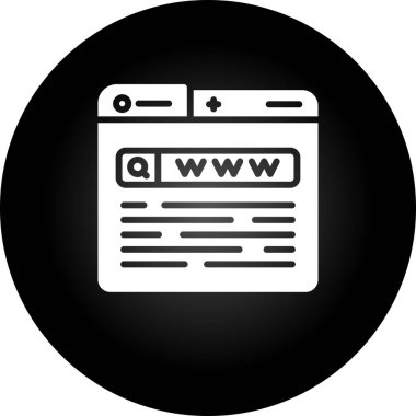 Web sitesi simgesi, vektör illüstrasyonu basit tasarım