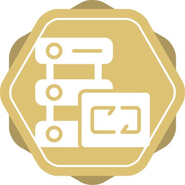 Beyaz Arkaplanda Web Sitesi Yedekleme Simgesi İzole Edildi 