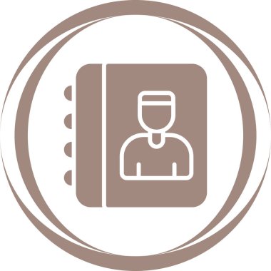 Adres Defteri simgesi, vektör illüstrasyonu basit tasarım