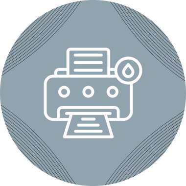 Inkjet Yazıcı vektör simgesi basit illüstrasyon