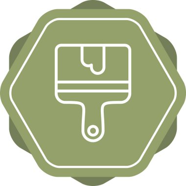 boya fırçası ikonu. Web basit illüstrasyonu