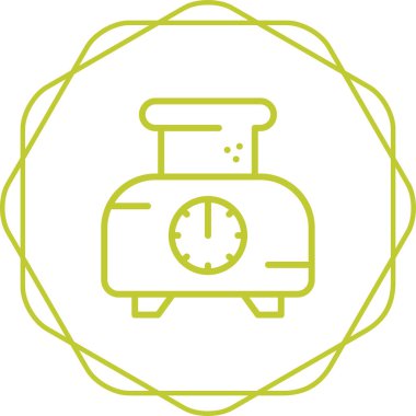 Tost makinesi web simgesi, basit vektör illüstrasyonu