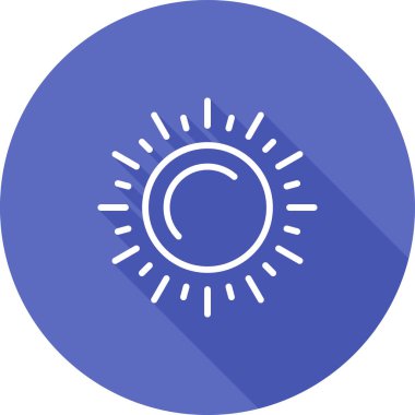 Güneş. Web simgesi basit illüstrasyon 