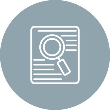 belge Arama simgesi vektör çizimi