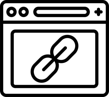 Tarayıcı web simgesi, basit illüstrasyon