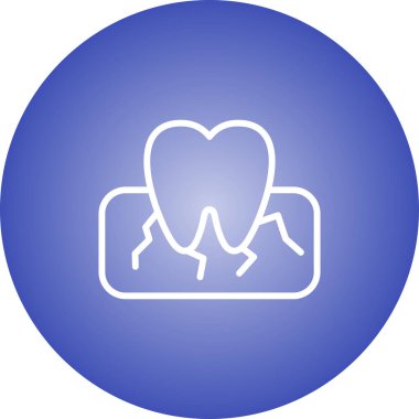 Diş kökü ağ ikonu vektör illüstrasyonu