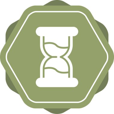 Kum saati. Web simgesi basit illüstrasyon