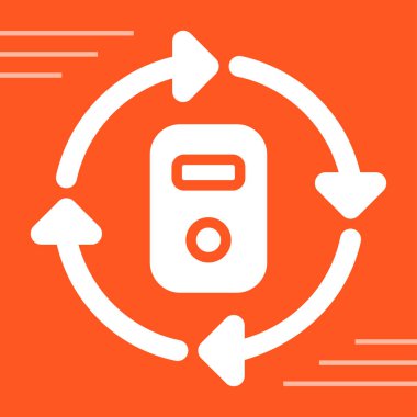 Modern Veri Merkezi Soğutma simgesinin vektör çizimi     