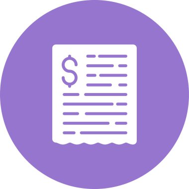 Bill vektör simgesi modern illüstrasyon