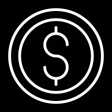 Dolar simgesi vektör illüstrasyonu