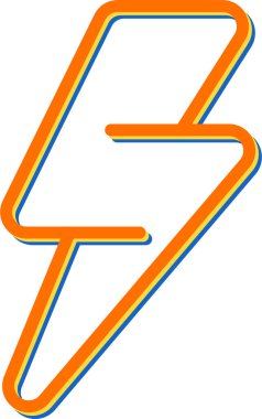 Şimşek Ağı simgesi. Basit resimleme  